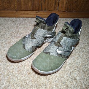 Nike Lebron Soldier 12 XII Olive Green Basketball Shoes Size 10 AO2609 300
